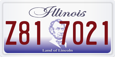 IL license plate Z817021