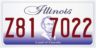IL license plate Z817022