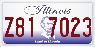 IL license plate Z817023