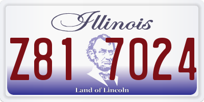 IL license plate Z817024