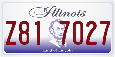 IL license plate Z817027