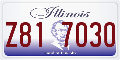 IL license plate Z817030