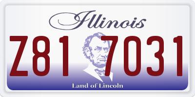 IL license plate Z817031