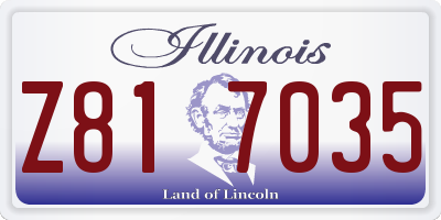 IL license plate Z817035