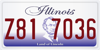 IL license plate Z817036