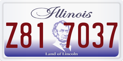 IL license plate Z817037