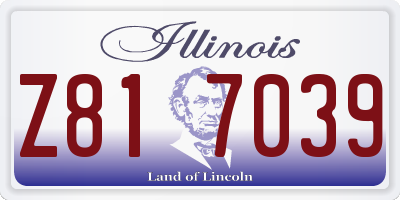 IL license plate Z817039