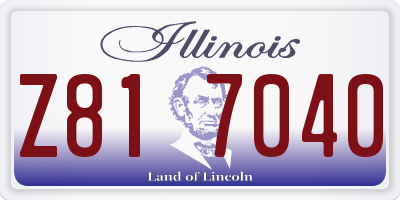IL license plate Z817040