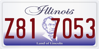 IL license plate Z817053