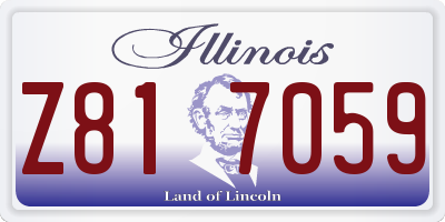 IL license plate Z817059