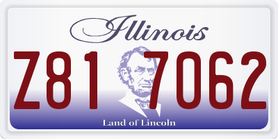 IL license plate Z817062