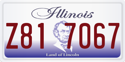 IL license plate Z817067