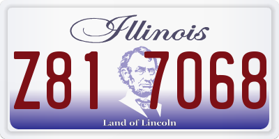 IL license plate Z817068