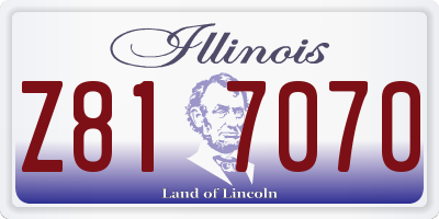 IL license plate Z817070