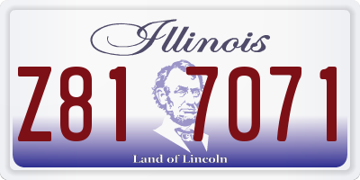 IL license plate Z817071