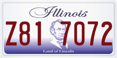 IL license plate Z817072