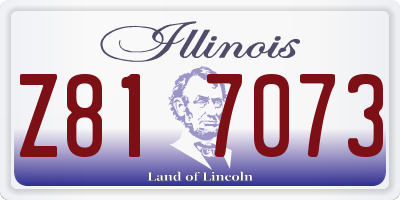 IL license plate Z817073