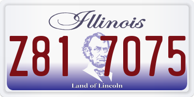 IL license plate Z817075