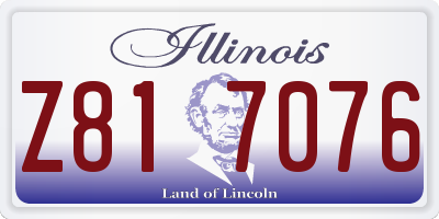 IL license plate Z817076