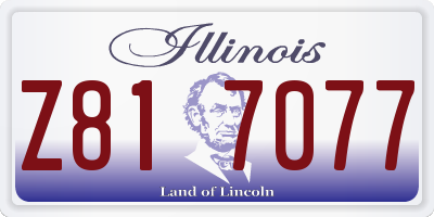 IL license plate Z817077