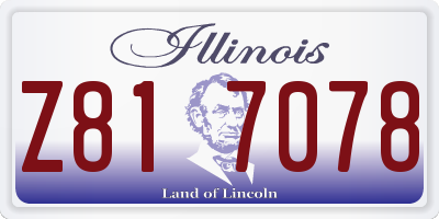 IL license plate Z817078