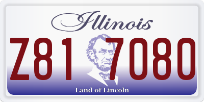 IL license plate Z817080