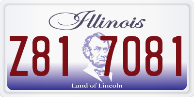 IL license plate Z817081