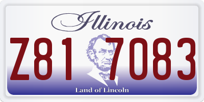 IL license plate Z817083