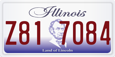 IL license plate Z817084