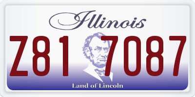 IL license plate Z817087