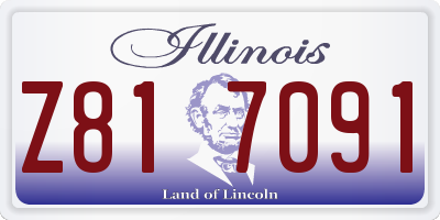 IL license plate Z817091