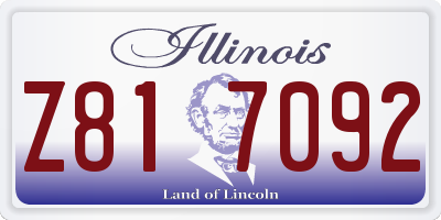 IL license plate Z817092