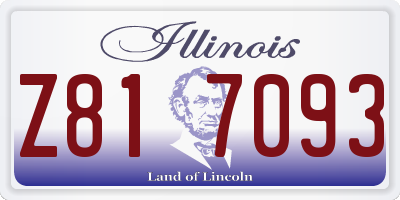 IL license plate Z817093