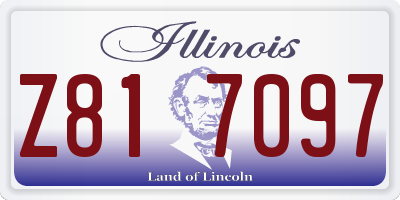 IL license plate Z817097