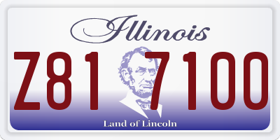 IL license plate Z817100