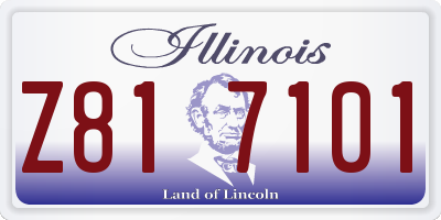 IL license plate Z817101
