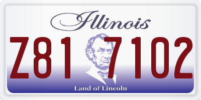 IL license plate Z817102