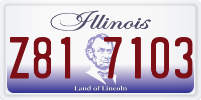 IL license plate Z817103