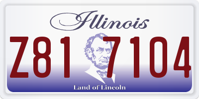 IL license plate Z817104