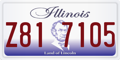 IL license plate Z817105