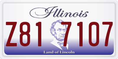 IL license plate Z817107