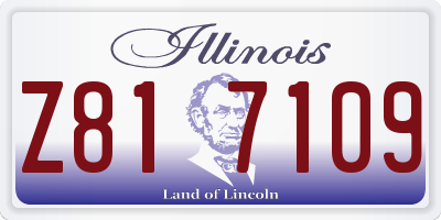 IL license plate Z817109