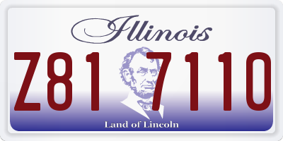 IL license plate Z817110