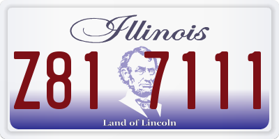 IL license plate Z817111