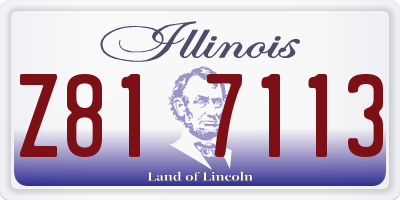 IL license plate Z817113