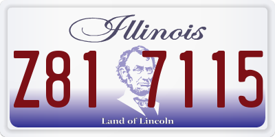 IL license plate Z817115