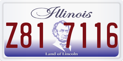 IL license plate Z817116