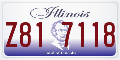 IL license plate Z817118