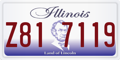 IL license plate Z817119