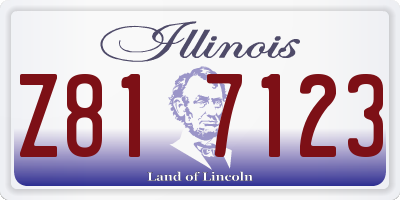 IL license plate Z817123